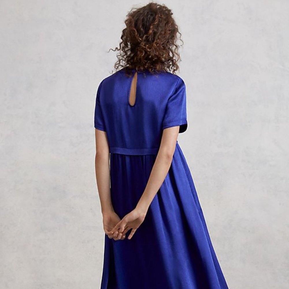 Anthropologie Jimena Midi Dress size M new with tag sapphire color - Picture 4 of 5